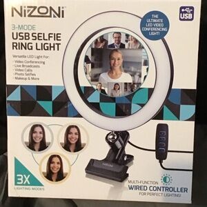 USB Selfie Ring Light - Black